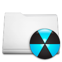 white,folder,burn icon