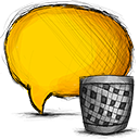 comment,trash icon