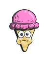 cartoon, cone, cream, emoji, ice svg vector icon