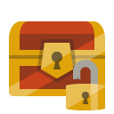 treasure,chest,lock,open icon