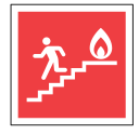code, emergency, exit, fire, sign, sos, stairs svg vector icon