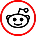 media, online, reddit, social svg vector icon
