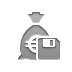 money,bag,euro,diskette icon