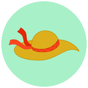 beach, hat, summer, travel, vacation, wind icon