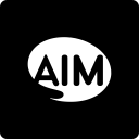 aim, media, social, square svg vector icon