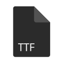 extension, file, format, ttf svg vector icon