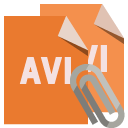 file,format,avi,attachment icon