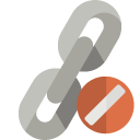 link,cancel icon