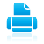 blue, printer icon