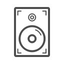 box, line , sound, sound box, sound box , speaker svg vector icon