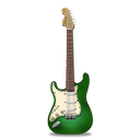 green, guitar, stratocastor icon