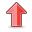 misc,arrow,red,up,ascend,rise,ascending,upload,increase icon