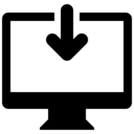 Computer Download svg vector icon