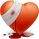 heart,bandaged,valentine,love icon