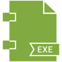 exe, extensiom, file, file format svg vector icon