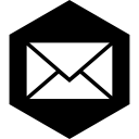 hexagon, mail, media, social svg vector icon