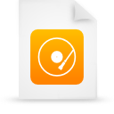 document, file, orange, paper icon