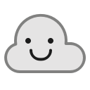 cloud, cloudy, emot, smile, smiley, weather svg vector icon