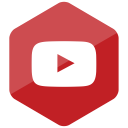 colored, hexagon, high quality, media, social, social media, youtube svg vector icon