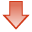 red,down,descend,download,fall,decrease,descending icon