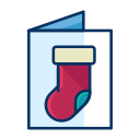 card, clothes, clothing, greeting, stocking svg vector icon