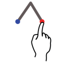 chevron, gestureworks, stroke, up icon