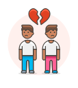 breakup, couple, gay svg vector icon
