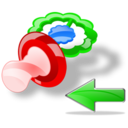 pacifier,back,left,prev,backward,previous,arrow icon