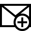 add, mail svg vector icon
