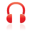 headphone, red icon