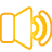 basic, speaker, yellow icon