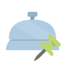 front,desk,push,pin icon