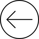 arrow, back, before, circle, direction, left, leftside, navigation, next to, small svg vector icon