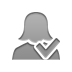 user,woman,checkmark icon