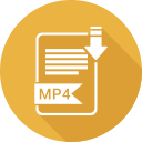 document, file, format, mp4, type svg vector icon