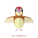 flying, kanto, pidgeotto, pokemon svg vector icon