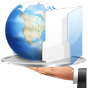 folder, hand, internet, share icon