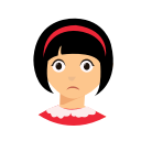 bandana, kid, sad svg vector icon