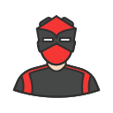 hero, man, mask man, super hero svg vector icon