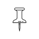 pin, pin it, pinterest, tag svg vector icon