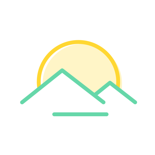 Mountain Sunrise svg vector icon