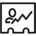 analytics, figures, profile, statistics svg vector icon