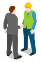 businessman, human, people, person, standing, warehouse svg vector icon