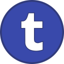 logo, sign, tumblr svg vector icon