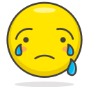 crying, face svg vector icon