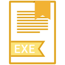 document, exe, extension, file, format svg vector icon