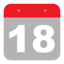 calendar, eight, eighteen, event, hovytech, one, schedule svg vector icon
