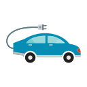 car, ecology, electric svg vector icon
