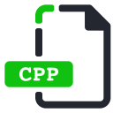 cpp, extension, file, program, programming svg vector icon