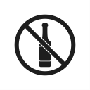 bottle, impossible, interdiction, prohibiting sign, prohibition, prohibition sign, warning svg vector icon